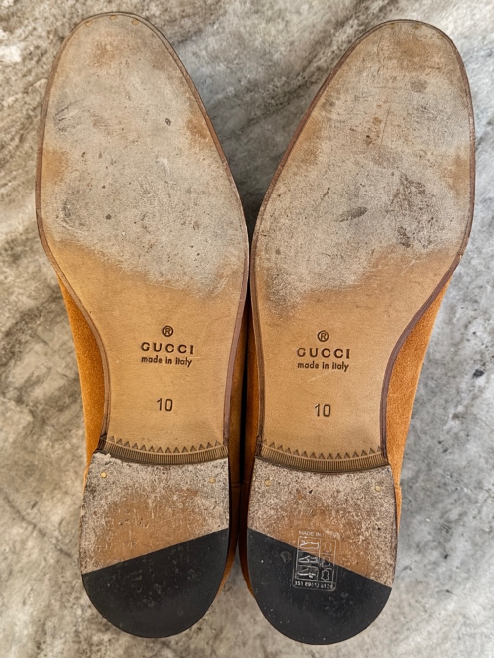 GUCCI JORDAAN  Horsebit Suede Loafers Harness Brown 10 / 10.5 US Tan/Beige - Picture 10 of 10